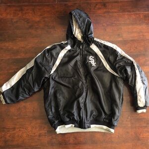 Black and White Hooded Jacket